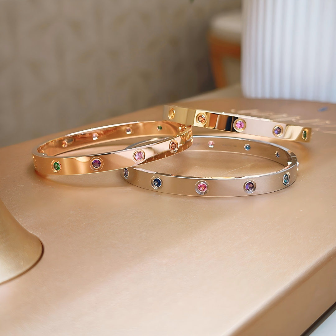 [GAONASI]2026 RAINBOW LOVE BRACELET 6.1MM  10 DIAMONDS