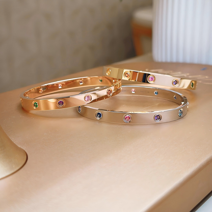 [GAONASI]2026 RAINBOW LOVE BRACELET 6.1MM  10 DIAMONDS
