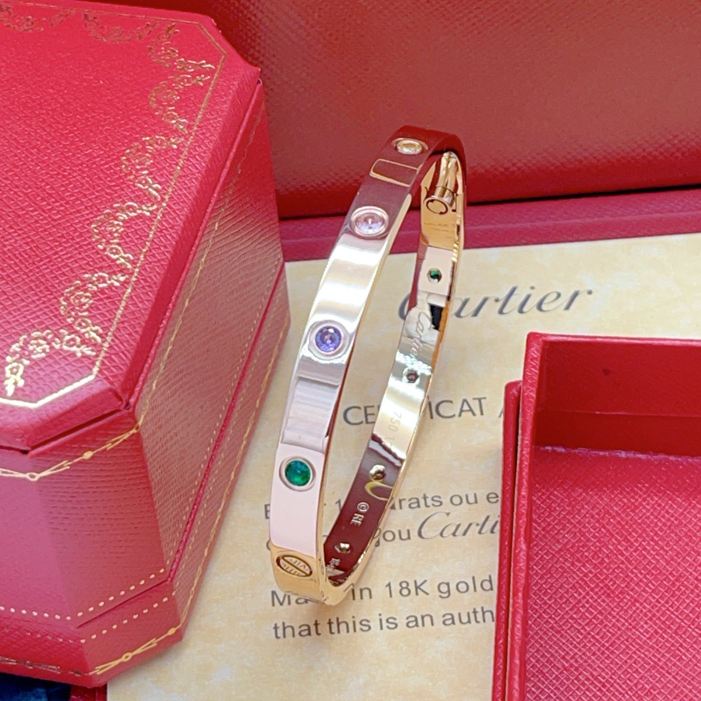 [GAONASI]2026 RAINBOW LOVE BRACELET 6.1MM  10 DIAMONDS