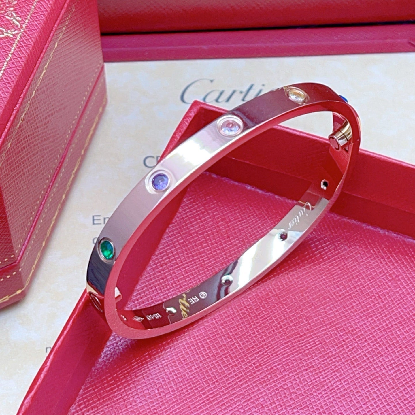 [GAONASI]2026 RAINBOW LOVE BRACELET 6.1MM  10 DIAMONDS