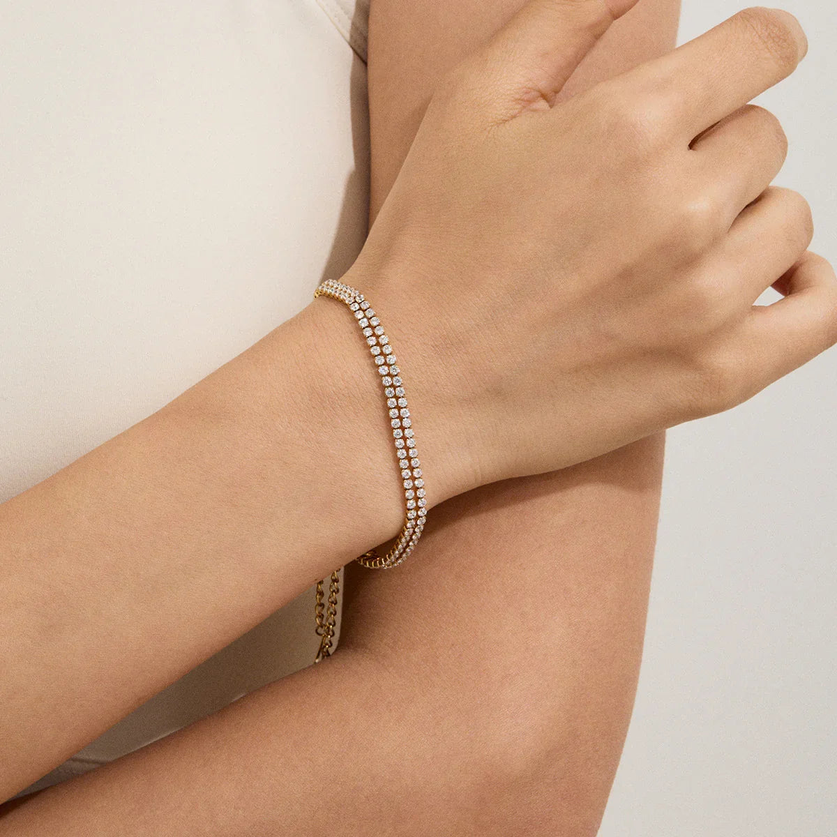 [Gaonasi]Florabelle Double Tennis Bracelet