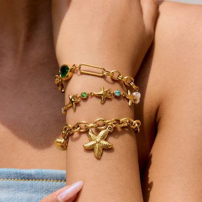 [Gaonasi]Melanie Emerald Pearl Bracelet
