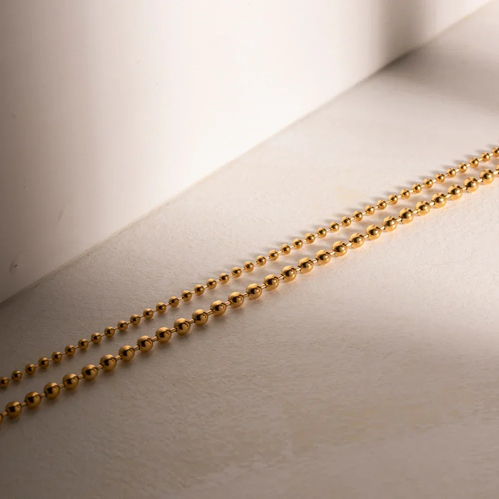[Gaonasi]Layered Ball Chain Necklace