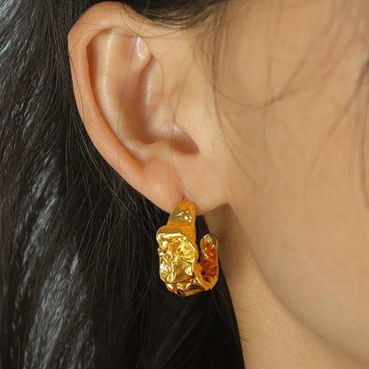 [Gaonasi]Ashley Gold Earrings