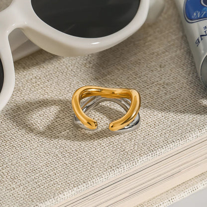 [Gaonasi]Deanna Gold Intertwined Ring