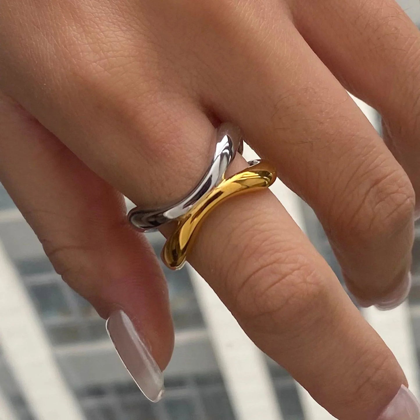 [Gaonasi]Deanna Gold Intertwined Ring