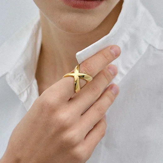 [Gaonasi]Carolyn Gold Cross Ring