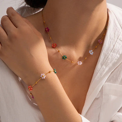 [Gaonasi]Azalea Floral Gold Bracelet