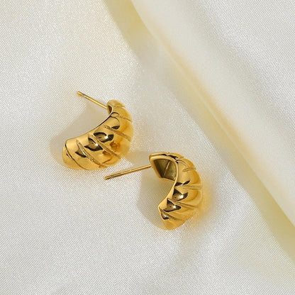 [Gaonasi]Lucina Gold Huggie Earrings