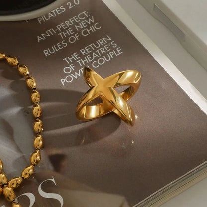 [Gaonasi]Carolyn Gold Cross Ring