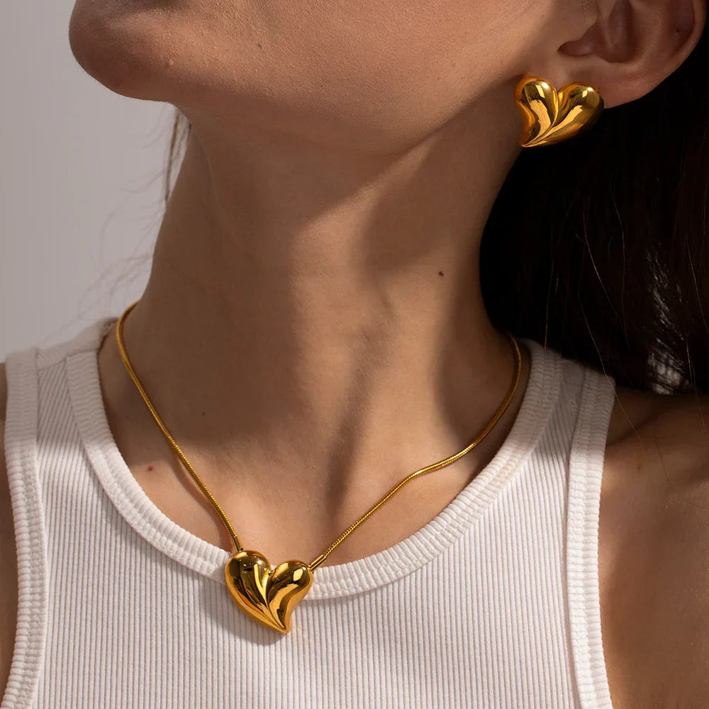 [Gaonasi]Dorothea Heart Earrings