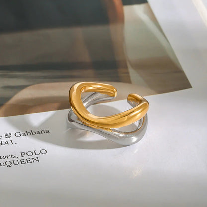 [Gaonasi]Deanna Gold Intertwined Ring