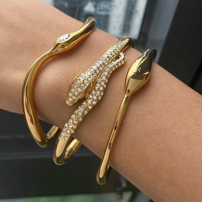[Gaonasi]Rosalee Serpentine Diamond Bangle