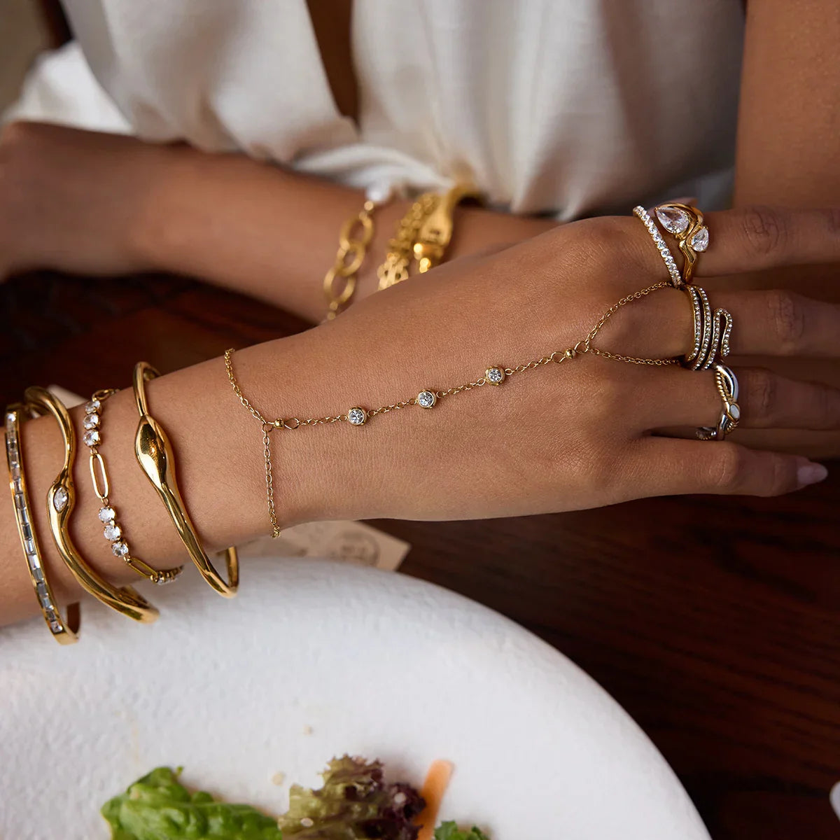 [Gaonasi]Leona Diamond Hand Chain