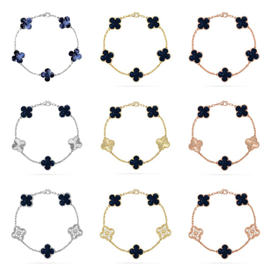 [Gaonasi]CLOVER 5 MOTIF PIETERSITE BRACELET COLLECTION