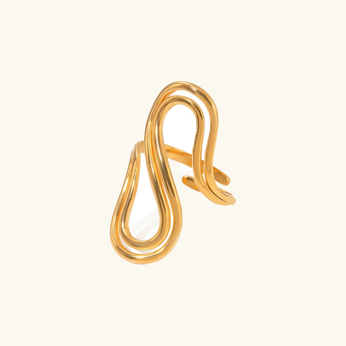 [Gaonasi]Halle Abstract Gold Ring
