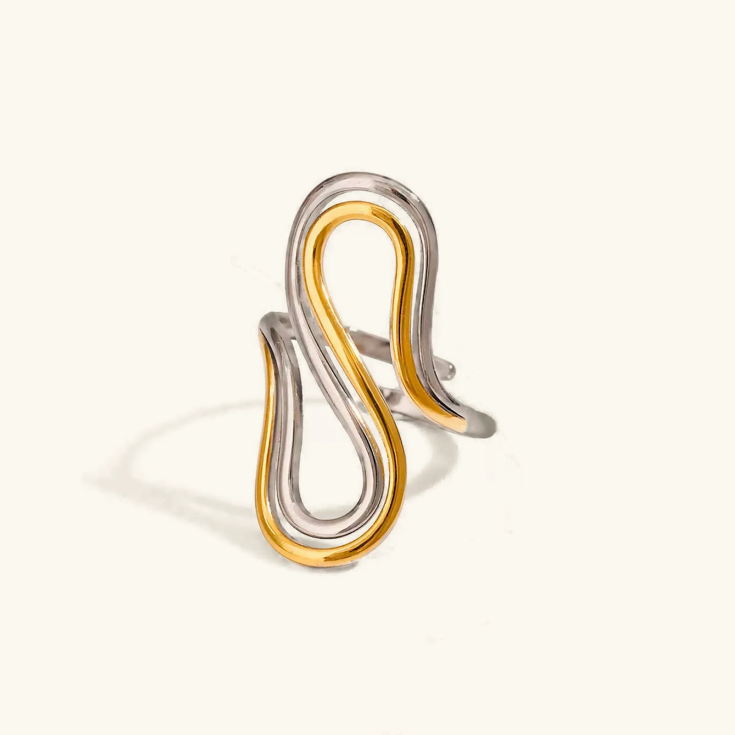 [Gaonasi]Halle Abstract Gold Ring