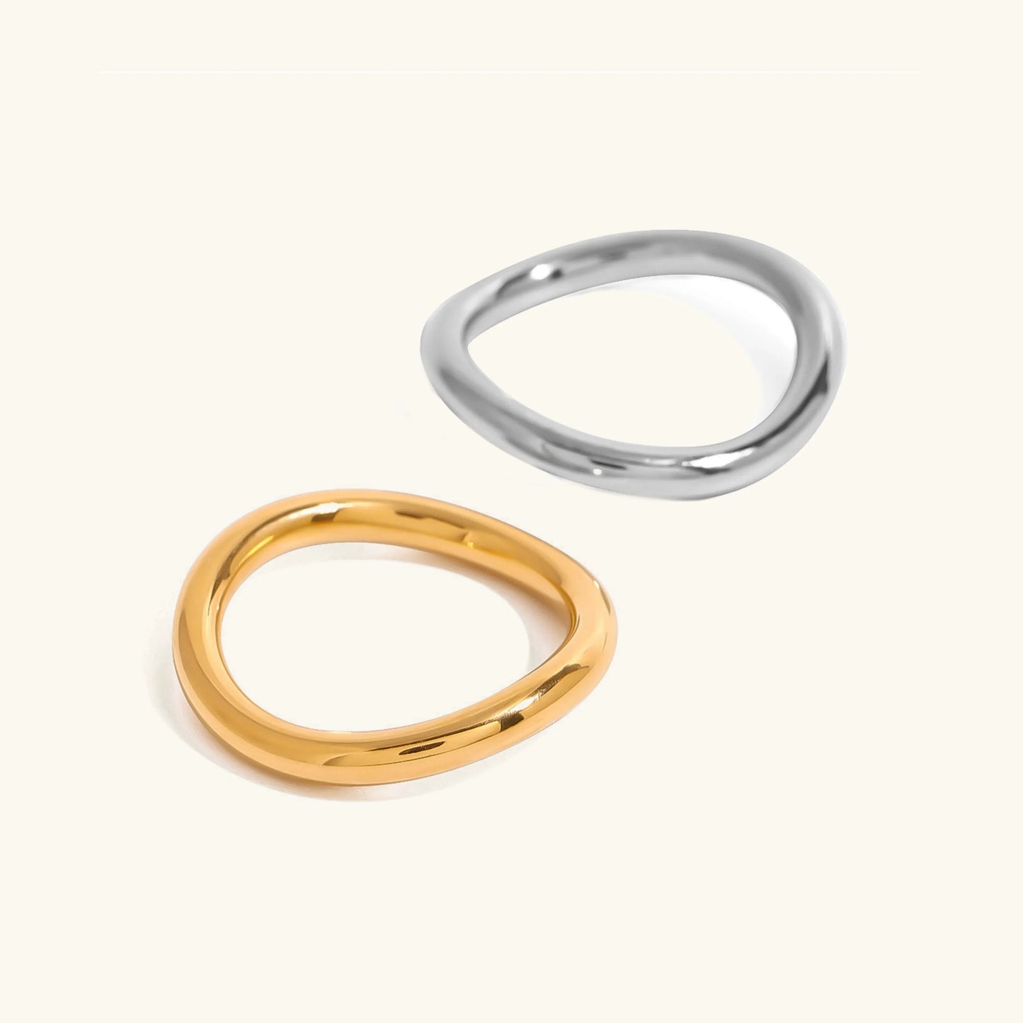 [Gaonasi]Miley Gold & Silver Layered Rings
