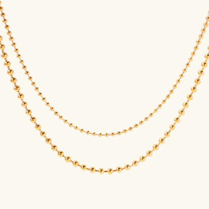 [Gaonasi]Layered Ball Chain Necklace
