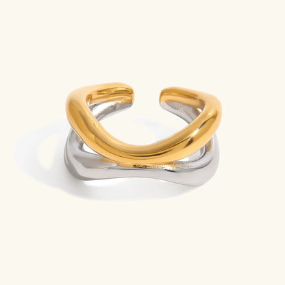 [Gaonasi]Deanna Gold Intertwined Ring
