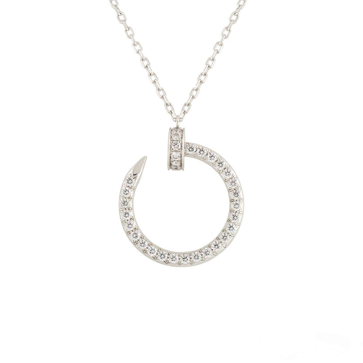[Gaonasi]JUSTE NECKLACE SILVER DIAMONDS