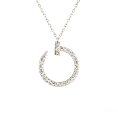 [Gaonasi]JUSTE NECKLACE SILVER DIAMONDS