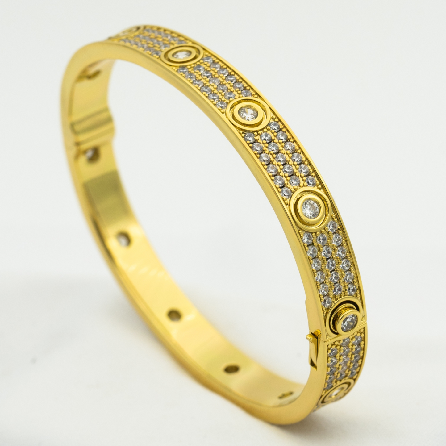 [Gaonasi]LOVE BRACELET 6.1MM DIAMOND-PAVED 10 BIG DIAMONDS