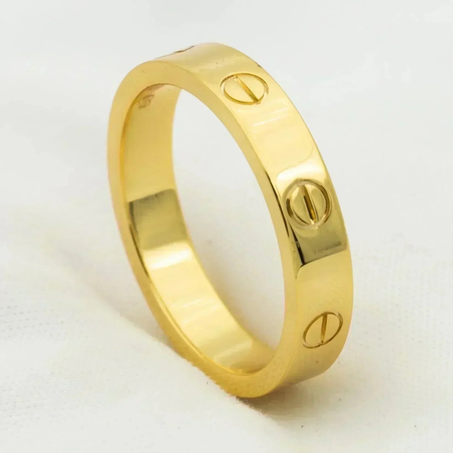 [Gaonasi]LOVE RING 4MM 1 DIAMOND GOLD
