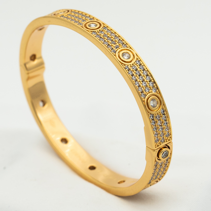 [Gaonasi]LOVE BRACELET 6.1MM DIAMOND-PAVED 10 BIG DIAMONDS
