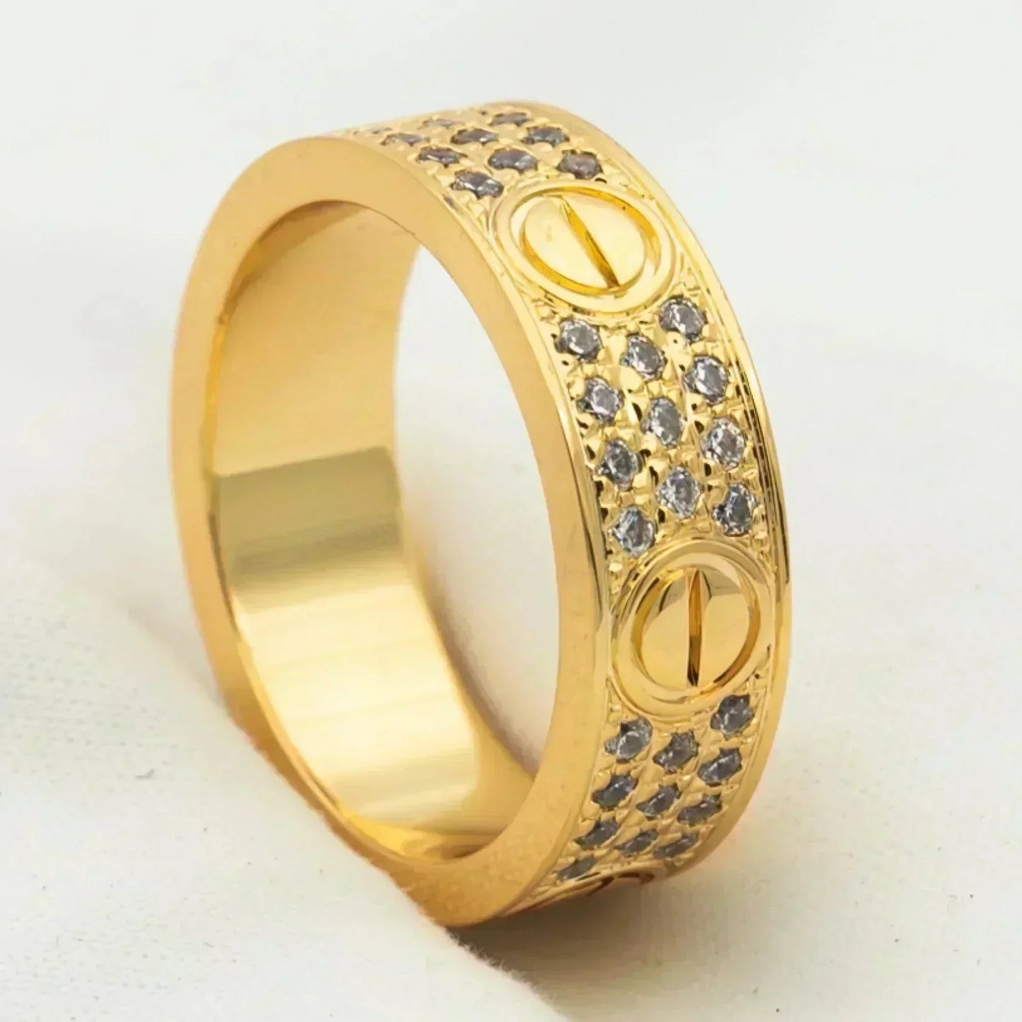 [Gaonasi]LOVE RING 5.5MM DIAMONDS PAVED