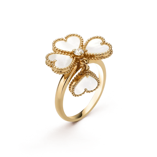 [Gaonasi]SWEET CLOVER WHITE MOP RING