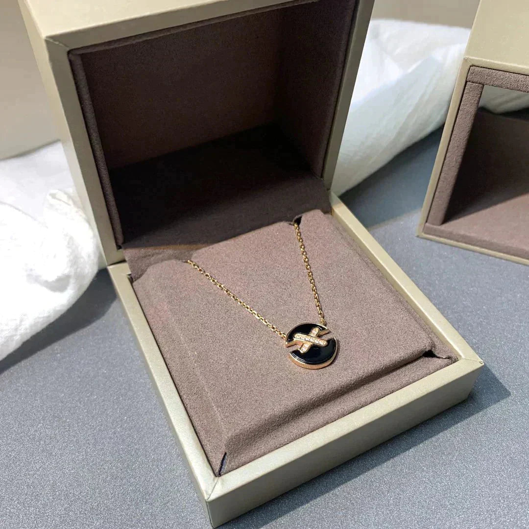 [Gaonasi]JEUX DE ROSE GOLD DIAMOND NECKLACE
