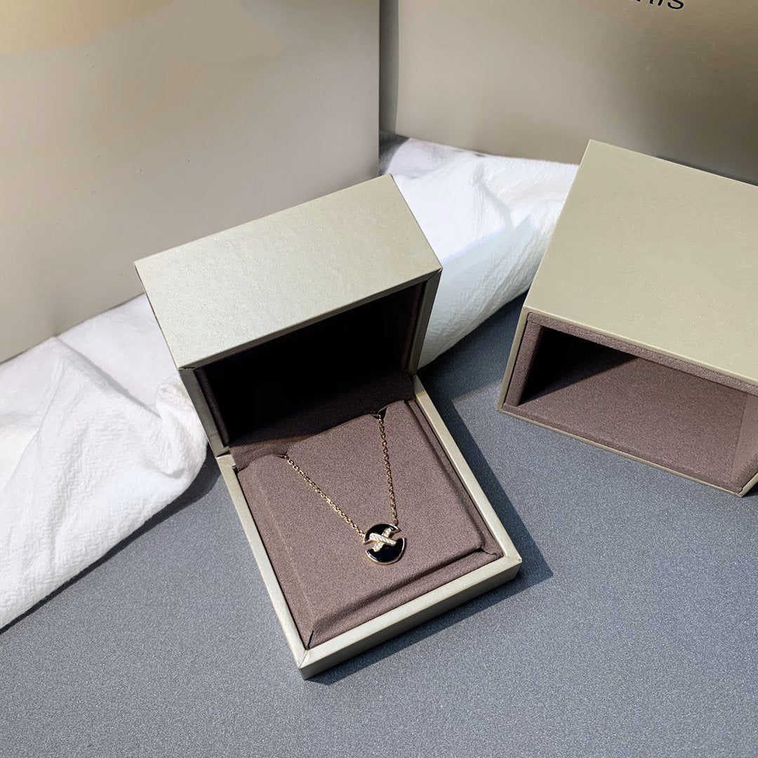 [Gaonasi]JEUX DE PINK GOLD DIAMOND NECKLACE