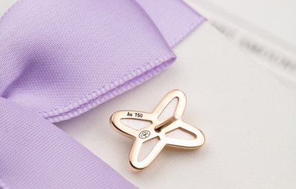 [Gaonasi]JEUX DE WHITE MOP ROSE GOLD DIAMOND EARRINGS