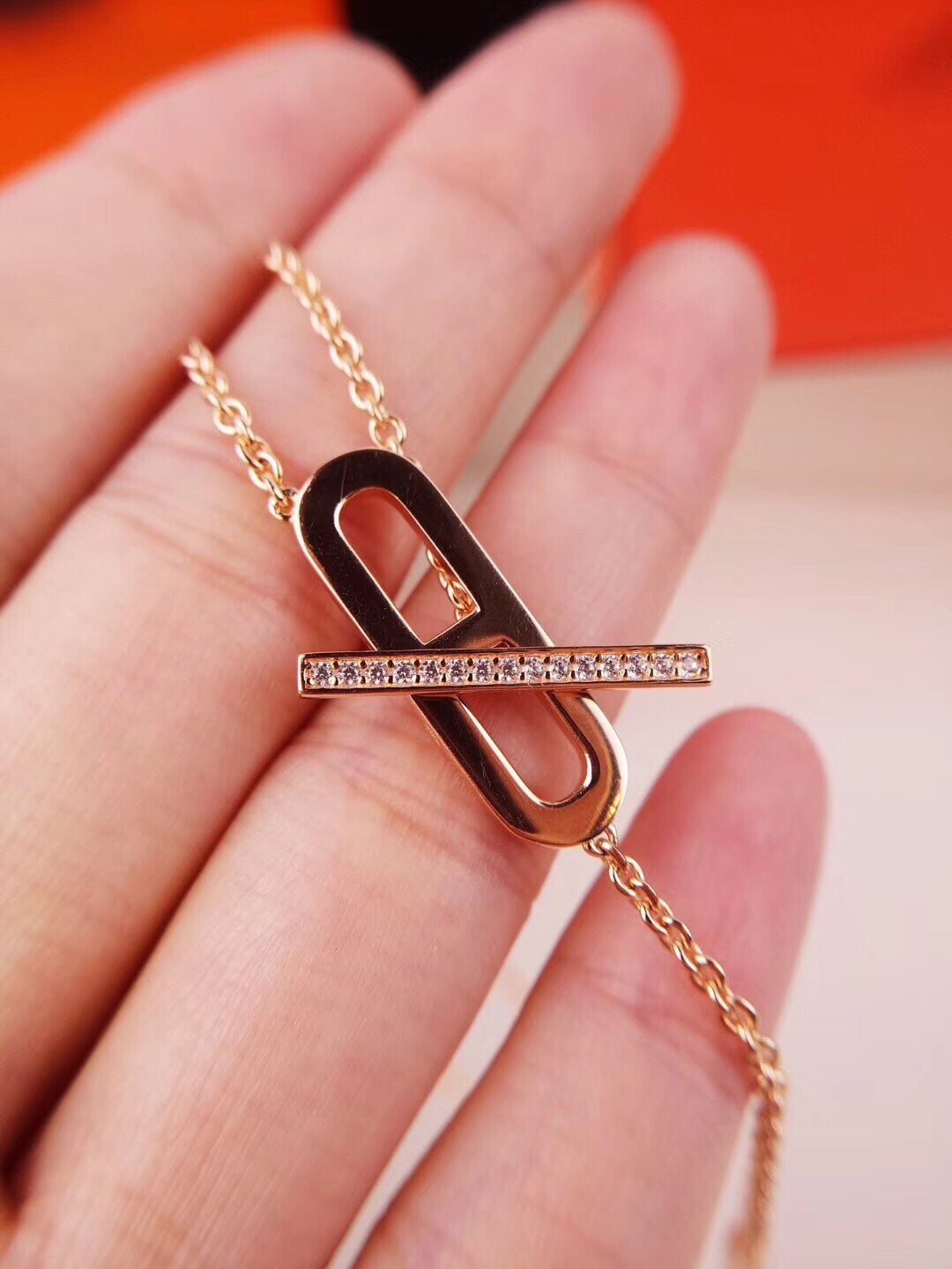 [Gaonasi]HM FIRE PIG NOSE NECKLACE TRENDY STREET
