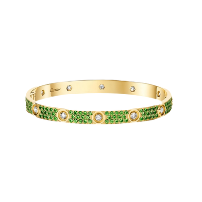 [GAONASI]2026 PAVE GEMSTONE LOVE BRACELET 6.1MM 10 DIAMONDS