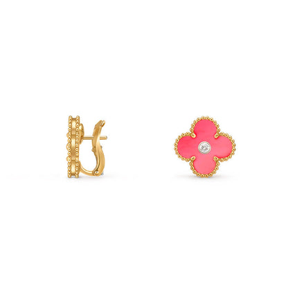 [Gaonasi]CLOVER 15MM MOP DIAMOND EARRINGS COLLECTION