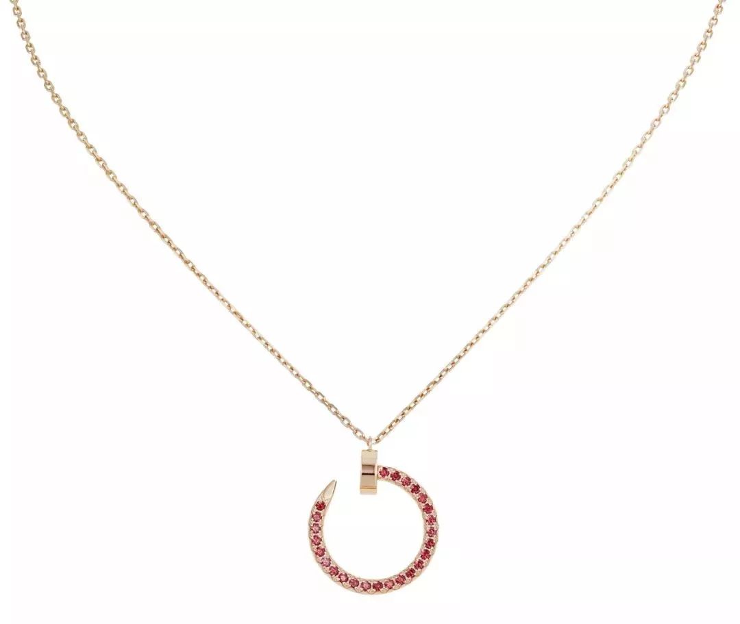 [Gaonasi]JUSTE NECKLACE GOLD RED DIAMONDS