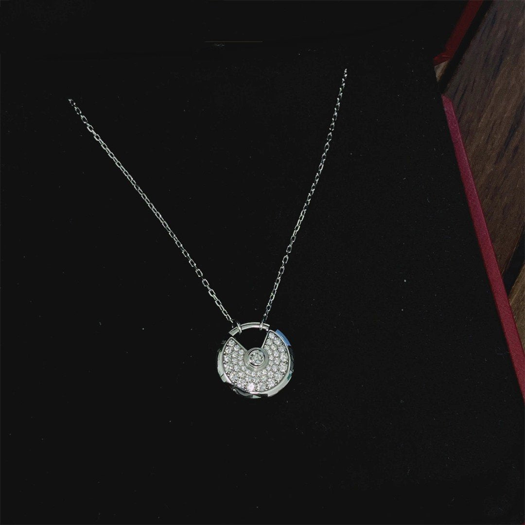 [Gaonasi]AMULETTE SILVER FULL DIAMOND NECKLACE