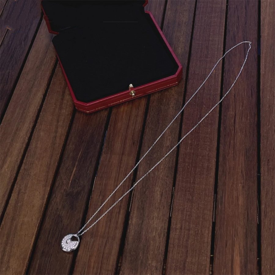 [Gaonasi]AMULETTE SILVER FULL DIAMOND NECKLACE
