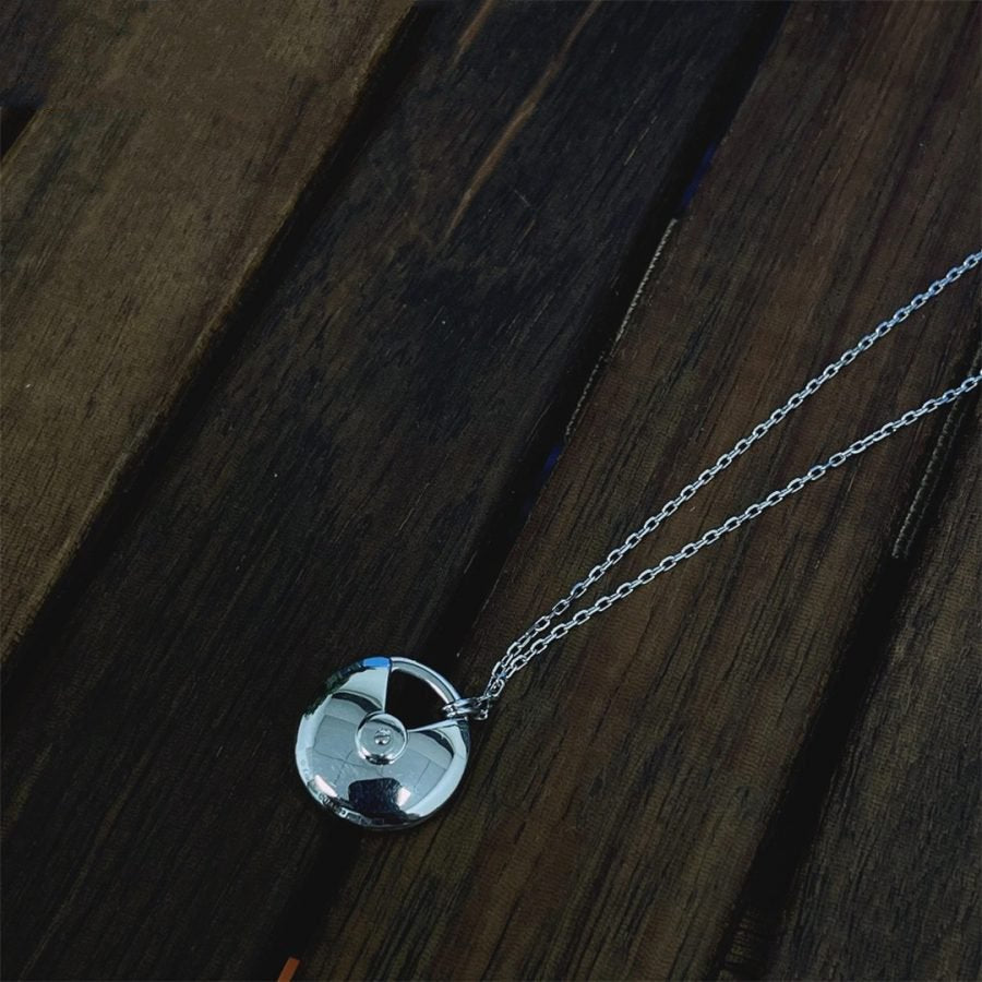 [Gaonasi]AMULETTE SILVER FULL DIAMOND NECKLACE