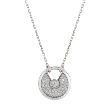 [Gaonasi]AMULETTE SILVER FULL DIAMOND NECKLACE