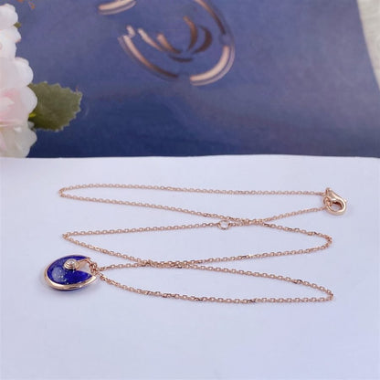 [Gaonasi]AMULETTE ROSE GOLD AGATE NECKLACE