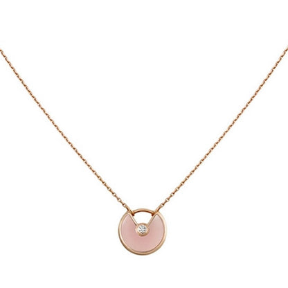 [Gaonasi]AMULETTE ROSE GOLD PINK MOP NECKLACE