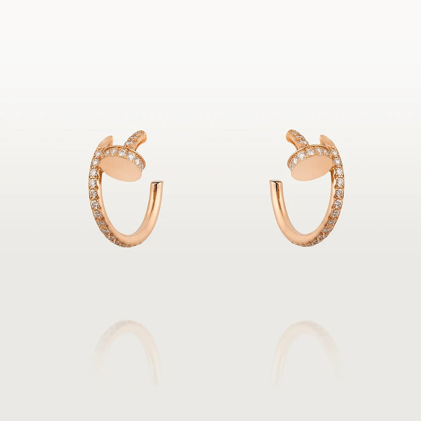 [Gaonasi]JUSTE EARRINGS 12.75MM PINK GOLD DIAMOND