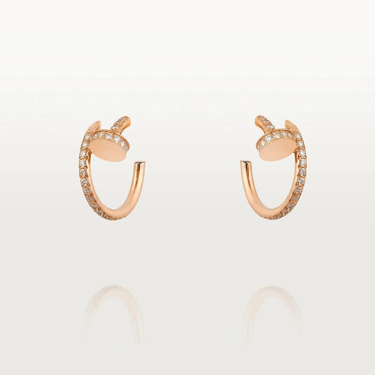 [Gaonasi]JUSTE EARRINGS 12.75MM PINK GOLD DIAMOND