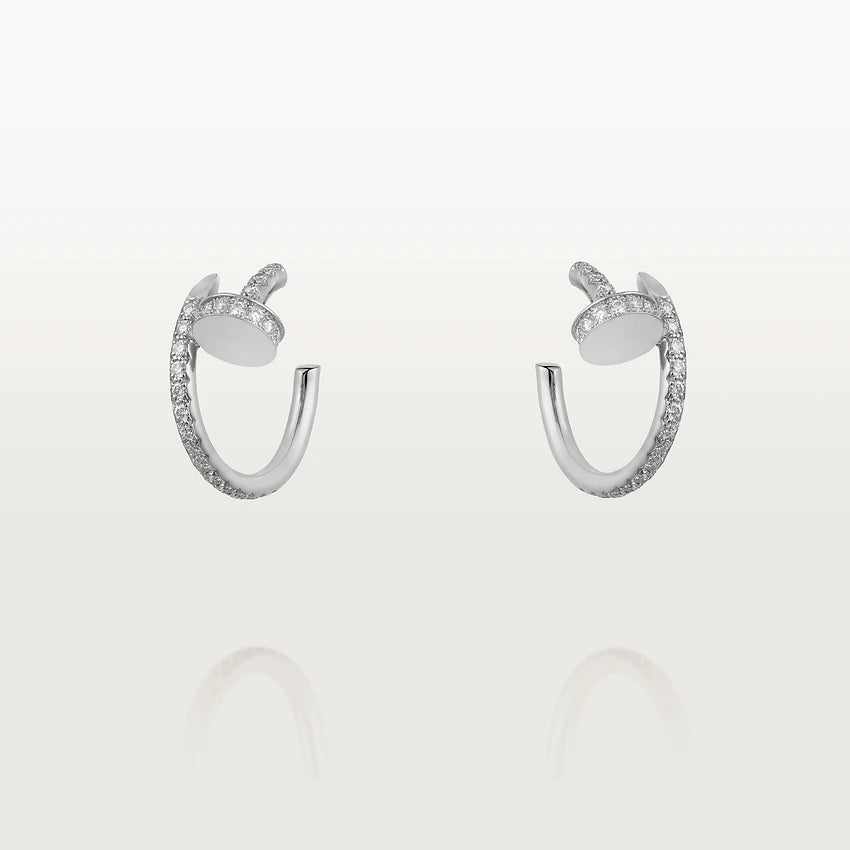 [Gaonasi]JUSTE EARRINGS 12.75MM SILVER DIAMOND