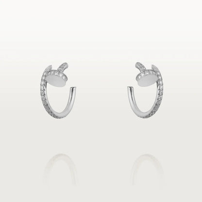 [Gaonasi]JUSTE EARRINGS 12.75MM SILVER DIAMOND