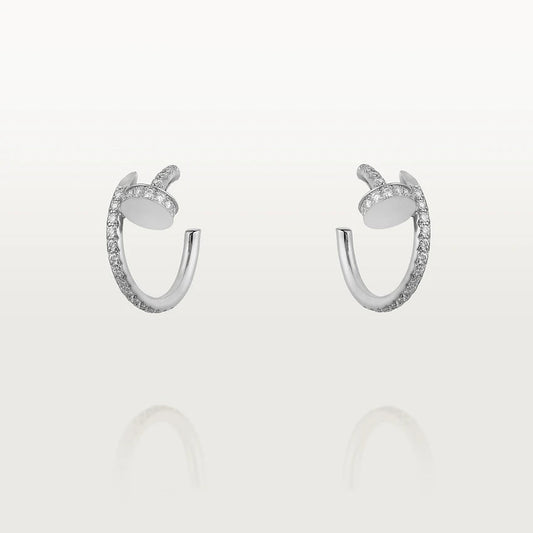 [Gaonasi]JUSTE EARRINGS 12.75MM SILVER DIAMOND