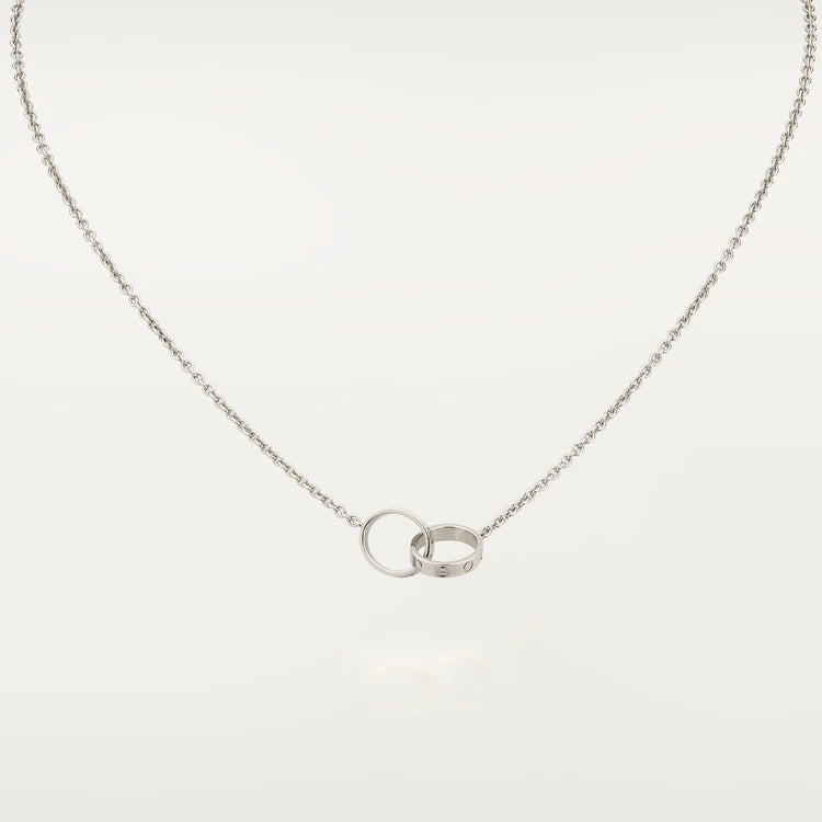 [Gaonasi]LOVE NECKLACE PINK GOLD AND SILVER